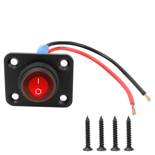 Round Waterproof Marine Panel Switch With LED Light, 1 Button Red, 2 Button Red, 3 Button Red, 4 Button Red, 5 Button Red, 6 Button Red, 1 Button Blue, 2 Button Blue, 3 Button Blue, 4 Button Blue, 5 Button Blue, 6 Button Blue, 1 Button Green