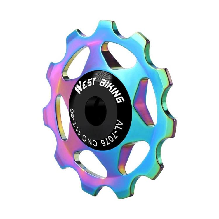 WEST BIKING YP0719490 Galet de dérailleur de vélo avec roulements métalliques pour vélo de route, 11T Noir, 11T Rouge, 11T Coloré, 13T Noir, 13T Rouge, 13T Coloré