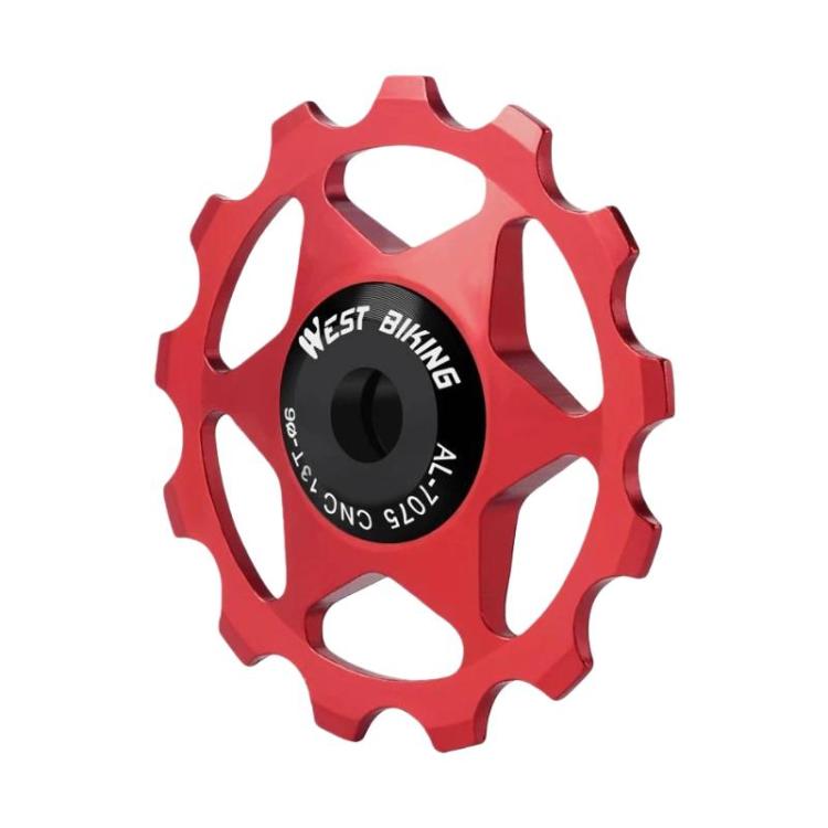 WEST BIKING YP0719490 Galet de dérailleur de vélo avec roulements métalliques pour vélo de route, 11T Noir, 11T Rouge, 11T Coloré, 13T Noir, 13T Rouge, 13T Coloré