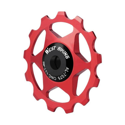 WEST BIKING YP0719490 Galet de dérailleur de vélo avec roulements métalliques pour vélo de route, 11T Noir, 11T Rouge, 11T Coloré, 13T Noir, 13T Rouge, 13T Coloré