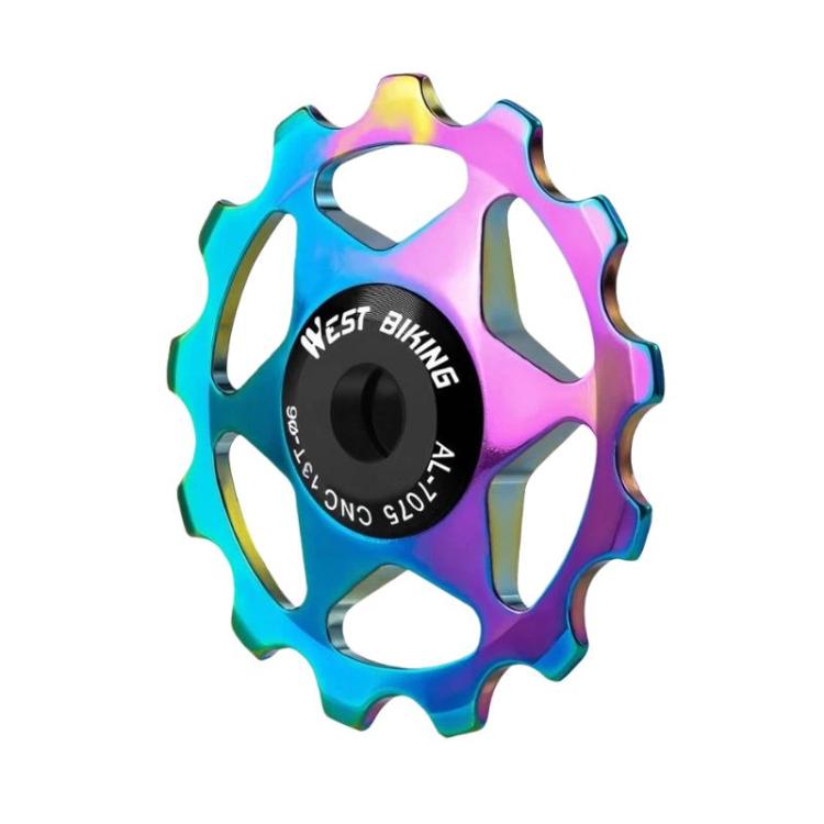 WEST BIKING YP0719490 Galet de dérailleur de vélo avec roulements métalliques pour vélo de route, 11T Noir, 11T Rouge, 11T Coloré, 13T Noir, 13T Rouge, 13T Coloré
