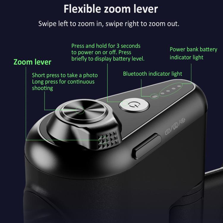 Poignée de prise de vue magnétique Desiontal, télécommande de prise de vue auxiliaire pour téléphone, poignée de prise de vue magnétique pour téléphone