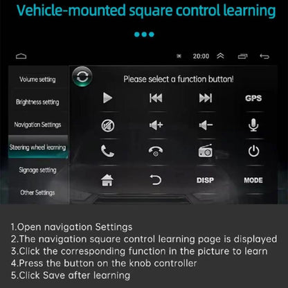 Car Multi-Function Steering Wheel Control Buttons/Handle, Specifically For Android Large Screens, A3001 White Backlight, A3001 Blue Backlight