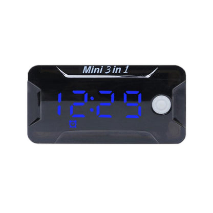 8-150V Electric Scooter/Motorcycle Two-Wire Waterproof Time Voltage Temperature Meter