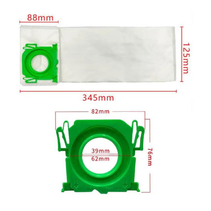 2pcs Vacuum Cleaner Non-Woven Fabric Bag High-Efficiency Dust Collection Bag, For SEBO K1 / K3