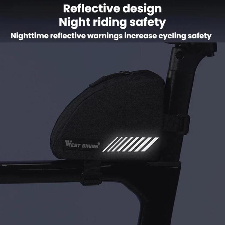 WEST BIKING YP0707430 Bike Portable Top Tube Bag Cycling Triangle Storage Bag