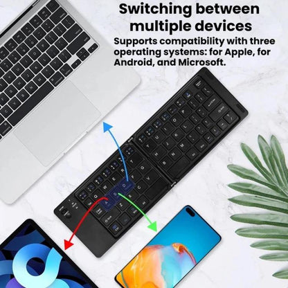 B028 Two-Fold Portable Wireless Bluetooth Keyboard Mini Magnetic Keyboard