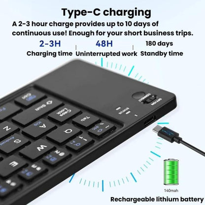 B028 Two-Fold Portable Wireless Bluetooth Keyboard Mini Magnetic Keyboard