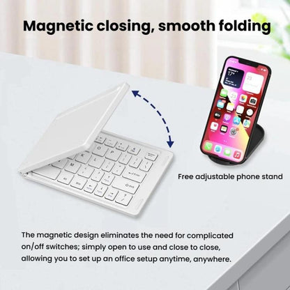 B028 Two-Fold Portable Wireless Bluetooth Keyboard Mini Magnetic Keyboard