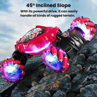 Shockproof Crash-Resistant Stunt Twist Car With Lights Rechargeable Remote Control Toy Car, Dual Remote Control Blue, Dual Remote Control Pink, Dual Remote Control Grey, Single Remote Control Blue, Single Remote Control Pink, Single Remote Control Grey