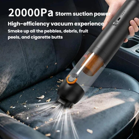 Aspirateur sans fil portable pour usage extérieur et domestique avec moteur sans balais et forte aspiration, idéal pour la voiture