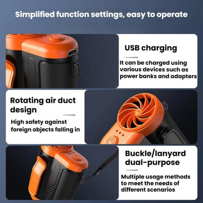 Ventilateur suspendu haute vitesse Ventilateur portable à porter autour du cou Ventilateur de poche d'extérieur Mini ventilateur de bureau USB