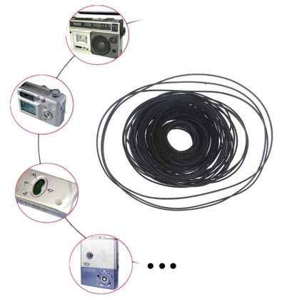 Mix Assorted Rubber Belts CD DVD Cassette Tape, 60pcs 0.5mm Square Fold Length 40-100mm, 30pcs 0.7mm Square Fold Length 45-120mm, 20pcs 1mm Square Fold Length 35-85mm, 20pcs 1mm Square Fold Length 90-135mm, 30pcs 1mm Square Fold Length 40-135mm        ...