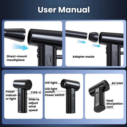 Computer Case Keyboard Dust Blower Car Home Dust Remover Powerful Cordless Mini Fan, 90G, 130G, 180G