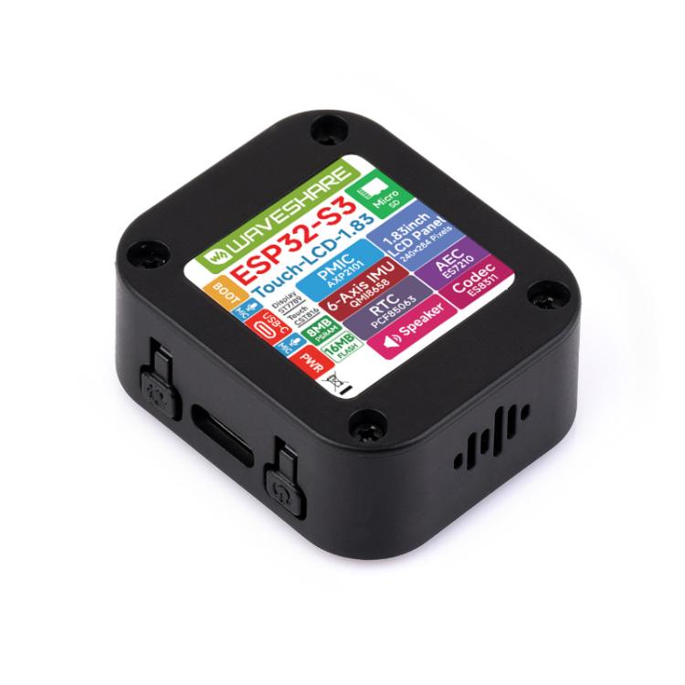 WAVESHARE ESP32-S3 1.83-Inch Touch LCD Development Board With 240x284 Resolution Onboard Audio Codec Chip, Without Battery, With Battery