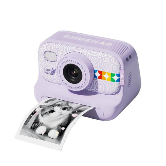 CHUZHAO S9 Appareil photo numérique couleur HD pour enfants, appareil photo à impression instantanée thermique