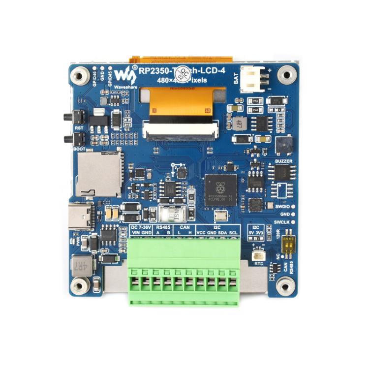 WAVESHARE RP2350 High-Performance Development Board 480 X 480 Resolution, Without Touch Screen