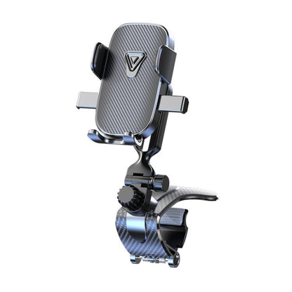 Car Phone Holder With 360-degree Rotation Dashboard Crocodile Clip Mount, Mirror Finish, Textured Finish