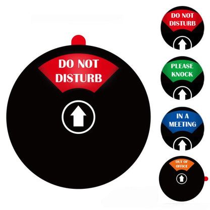 5 Inch 4-In-1 Adhesive Door Sign For Office/Meeting Room Out Of Office/Do Not Disturb/In A Meeting/Please Knock, 4-In-1 Black, 4-In-1 Silver