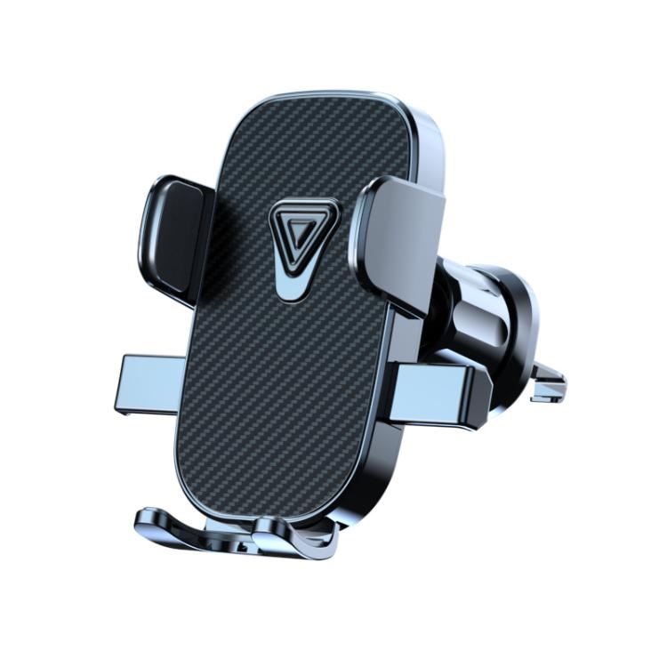 Support de téléphone de navigation pour voiture, fixation grille d'aération, finition miroir, finition texturée