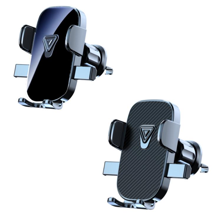 Support de téléphone de navigation pour voiture, fixation grille d'aération, finition miroir, finition texturée