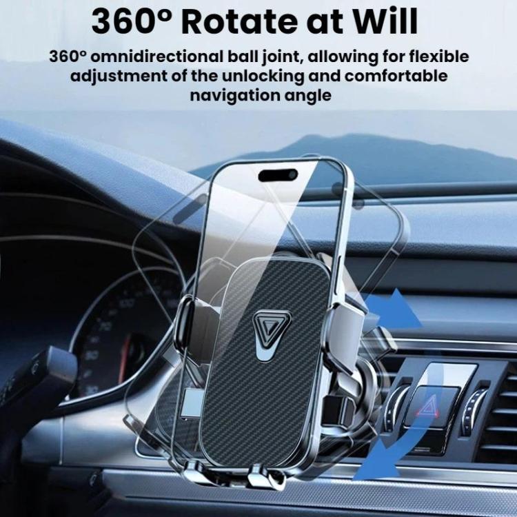 Support de téléphone de navigation pour voiture, fixation grille d'aération, finition miroir, finition texturée