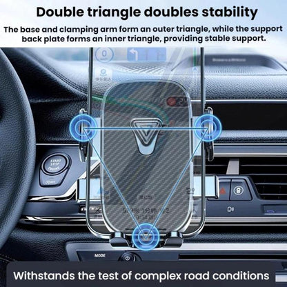 Support de téléphone de navigation pour voiture, fixation grille d'aération, finition miroir, finition texturée