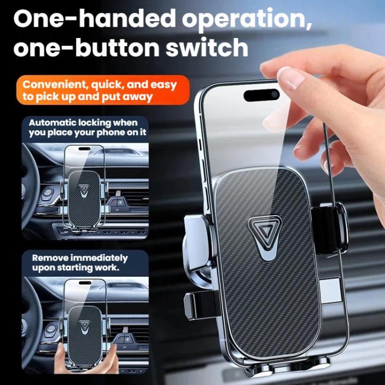 Support de téléphone de navigation pour voiture, fixation grille d'aération, finition miroir, finition texturée