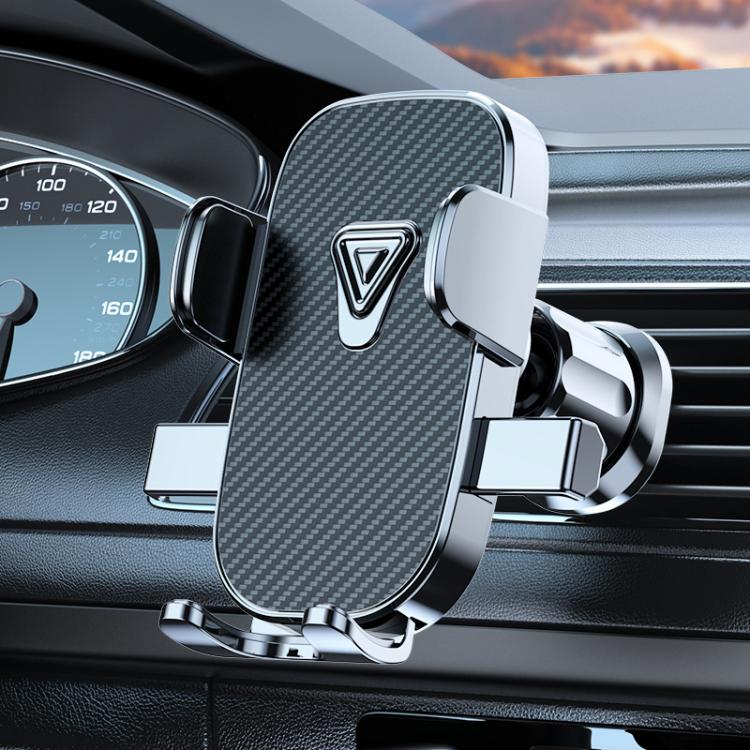 Support de téléphone de navigation pour voiture, fixation grille d'aération, finition miroir, finition texturée