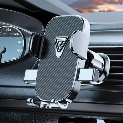 Support de téléphone de navigation pour voiture, fixation grille d'aération, finition miroir, finition texturée