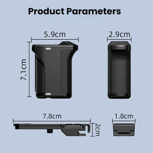 مقبض قفص كاميرا Flymile لكاميرات DJI Osmo Action 5 Pro / 4 / 3 مع قاعدة مغناطيسية سريعة الفك