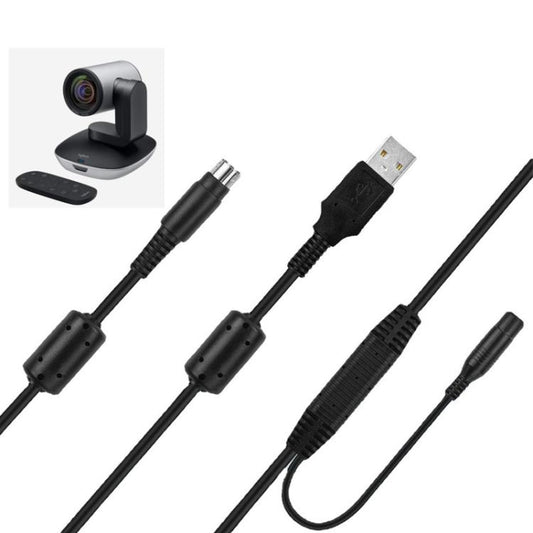 Replacement 2-in-1 Power and Data Cable for Logitech CC2900e, CC3500e, PTZ Pro Cameras