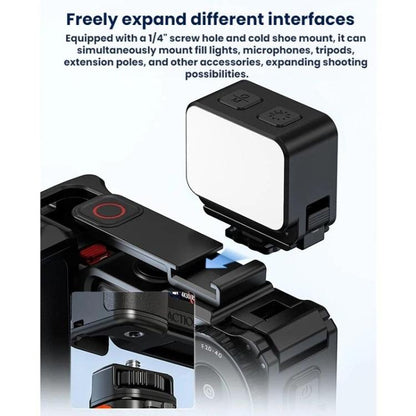 For DJI Osmo Action 6 Flymile Quick-Release Cage Protective Frame Street Photography Handle Kit