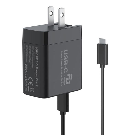 Station d'accueil 3-en-1 60 W avec HDMI 4K 60 Hz pour Nintendo Switch 2, adaptateur de charge rapide avec ports USB-C et USB 3.0, prise US