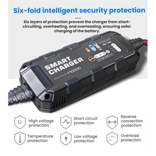Chargeur intelligent de batterie au lithium pour moto à huit étapes, 110 V