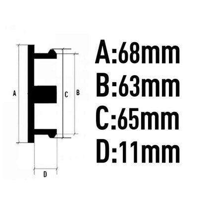 4pcs /Set 68mm Outer Diameter Blank Modified Wheel Hub Center Cap