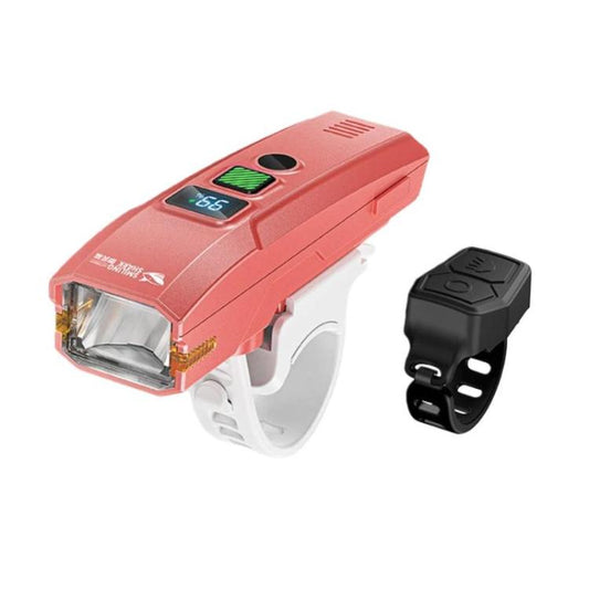 Phare de vélo pour enfants SMILING SHARK QX-D435A avec capteur de lumière, affichage numérique, lampe de poche portable avec klaxon