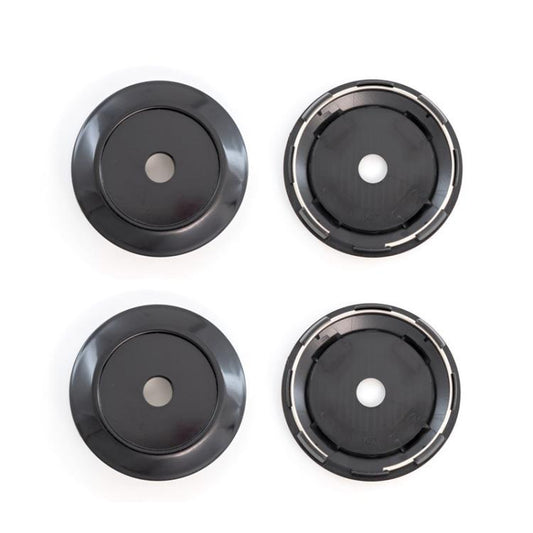Ensemble de 4 cache-moyeux de roue vierges de 77 mm de diamètre extérieur (pièces de rechange)
