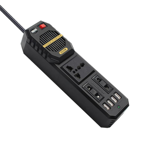 Mini inversor de corriente para coche BYGD de 200 W, 12 V a 220 V