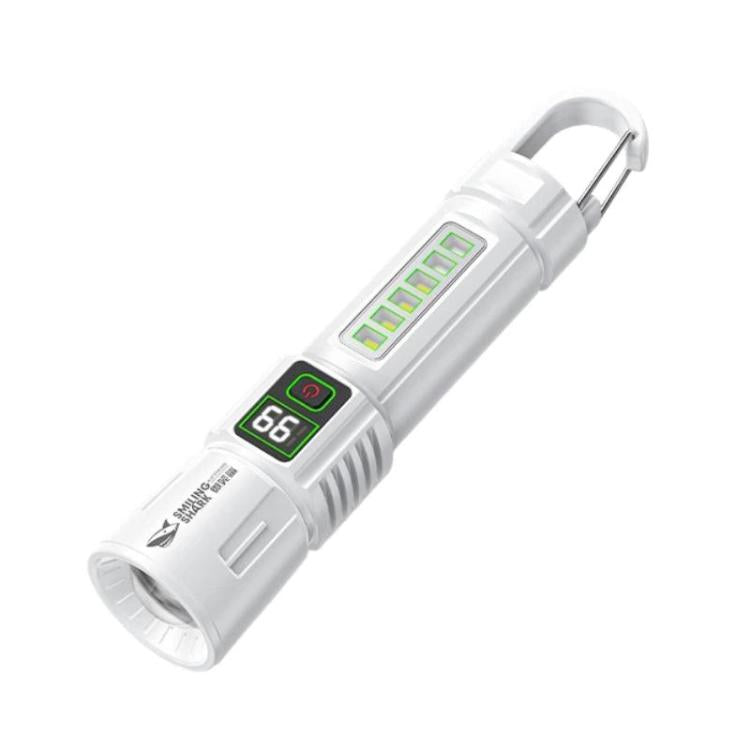 SMILING SHARK SD-5424A Portable Super Bright Digital Display Flashlight With Hook Outdoor Zoomable Telescopic Light, SD-5424A