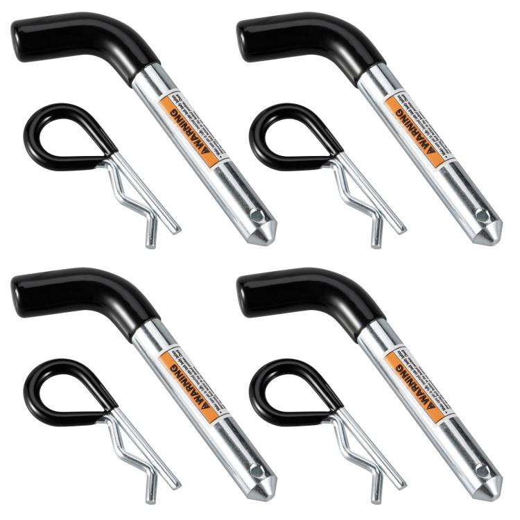 4pcs /Set Rust-Resistant Trailer Hitch Pins + R-Clips, 5/8 inch 7005