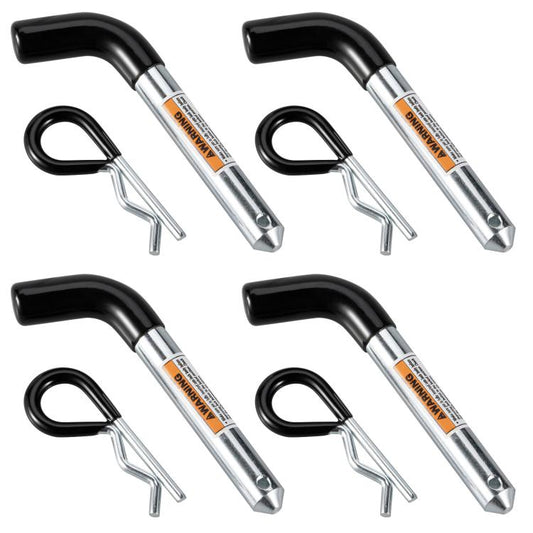 Juego de 4 pasadores de enganche de remolque resistentes a la oxidación + clips en R de 5/8 pulgadas 7005