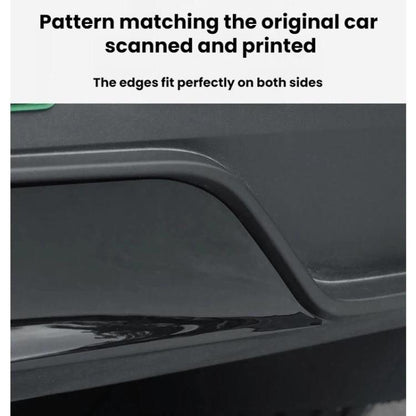 For Tesla 2025+ Model Y Juniper Rear Spoiler Rear Diffuser Trim, Black Spray Paint, Gloss Carbon Water Transfer Printing, Matte Carbon Water Transfer Printing, Frosted Black ABS, White Spray Paint
