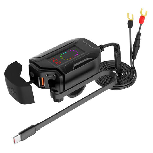 Chargeur de téléphone pour moto CS-2035A1 étanche à l'eau et à la poussière IP65, câble de charge USB rétractable, CS-2035A1