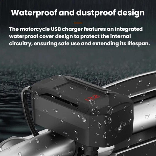 Chargeur de téléphone pour moto CS-2035A1 étanche à l'eau et à la poussière IP65, câble de charge USB rétractable, CS-2035A1