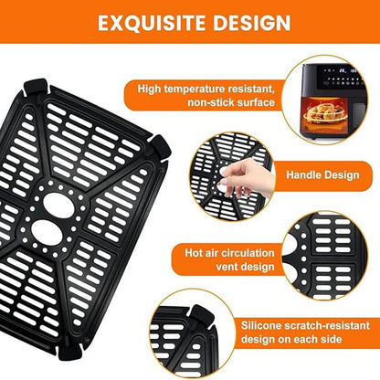 2pcs /Pack Crisper Tray & Drip Pan for Holstein Housewares 8.4QT Dual Basket Digital Air Fryer
