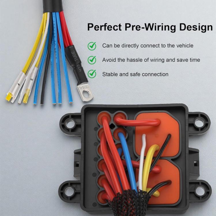 Car 6-Way Pre-Wired Waterproof Fuse Relay Box Automotive Fuse Relay Holder, 12V 5-Pin, 24V 4-Pin, 24V 5-Pin, 12V 4-Pin