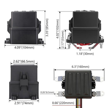 Car 6-Way Pre-Wired Waterproof Fuse Relay Box Automotive Fuse Relay Holder, 12V 5-Pin, 24V 4-Pin, 24V 5-Pin, 12V 4-Pin