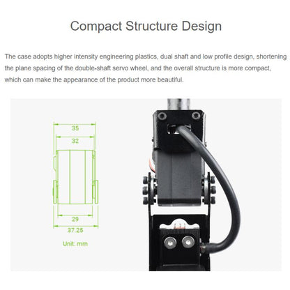 WAVESHARE High-Precision High-Torque 360-Degree Magnetic Encoder Serial Bus Servo Motor, 33014