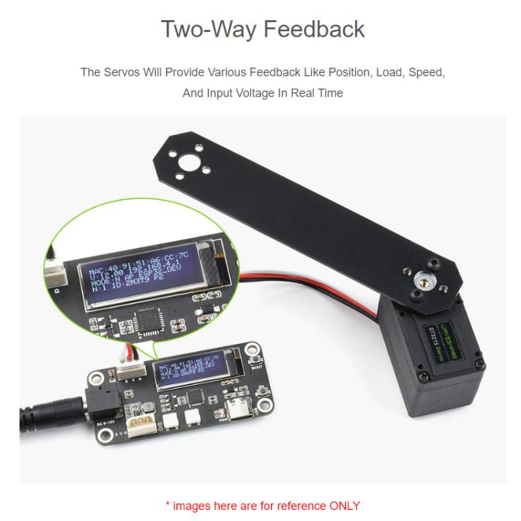 WAVESHARE High-Precision High-Torque 360-Degree Magnetic Encoder Serial Bus Servo Motor, 22414